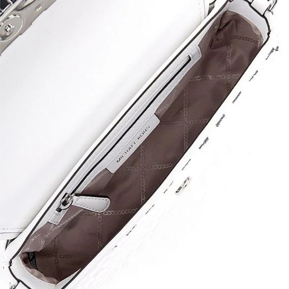 Michael Kors Parker Check Print Medium Convertible Pouchette Shoulder Bag - NWT! - Picture 4 of 4